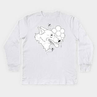 Honey Bear Dog Portrait Kids Long Sleeve T-Shirt